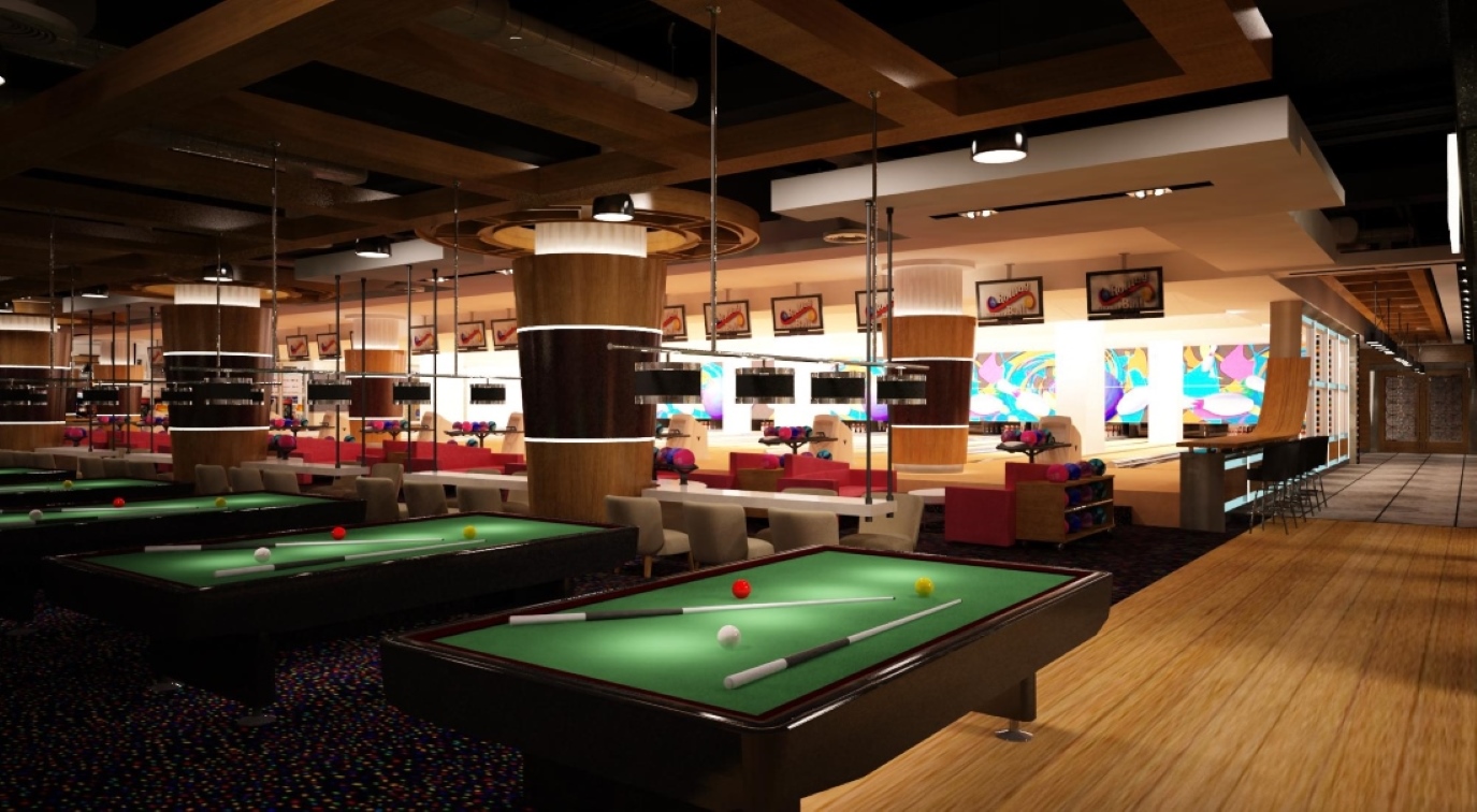 Kentpark bowling alley center lanes and pinsetters from Brunswick Bowling, Kentpark Shopping Center