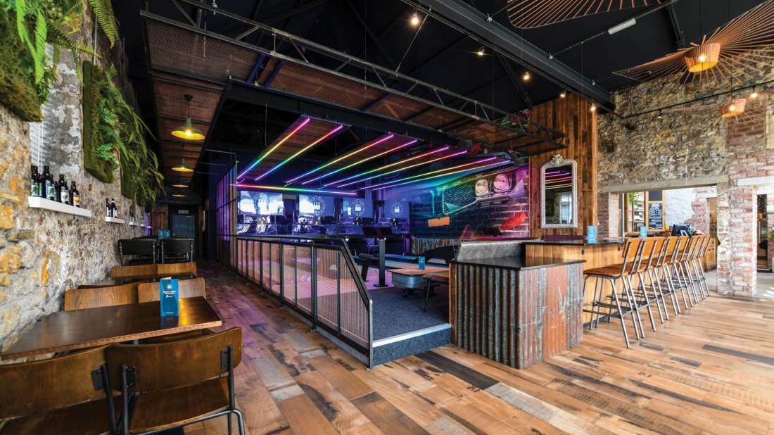 The Boiler House bowling alley lanes and bar in Clitheroe, United Kingdom