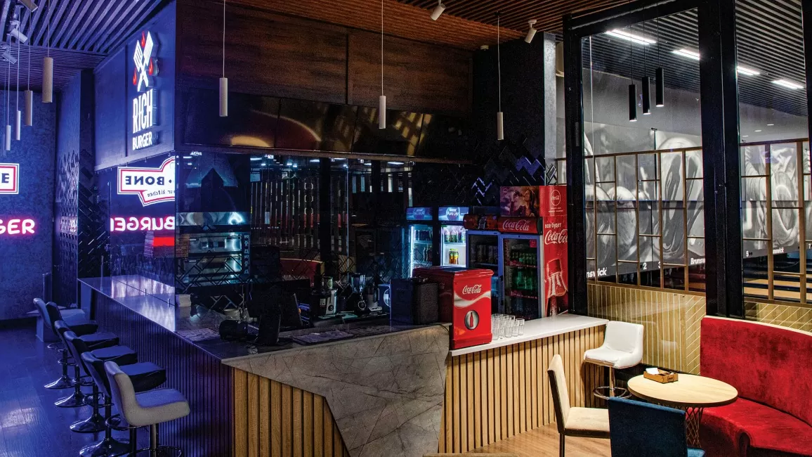 Brunswick distributor - LFR LLC Family Park Mall, Family Bowling bowling alley lounge bar area